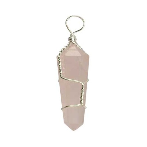 Set of 5 Wire Wrapped Rose Quartz Points