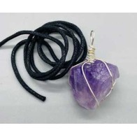 Amethyst Wire Wrapped Pendant for Peace