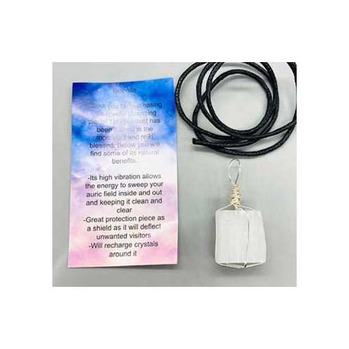 Selenite Necklace for Energy Clearing