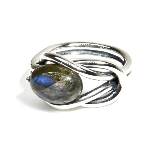 Size 11 Labradorite Ring - Sterling Silver Jewelry