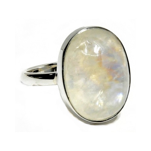 Rainbow Moonstone Ring Size 6