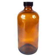 16oz Glass Amber Bottle for Safe Storage