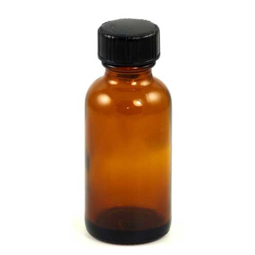 1oz Amber Glass Bottle with Cap