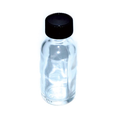 Clear Glass Bottle with Cap 1oz Storage