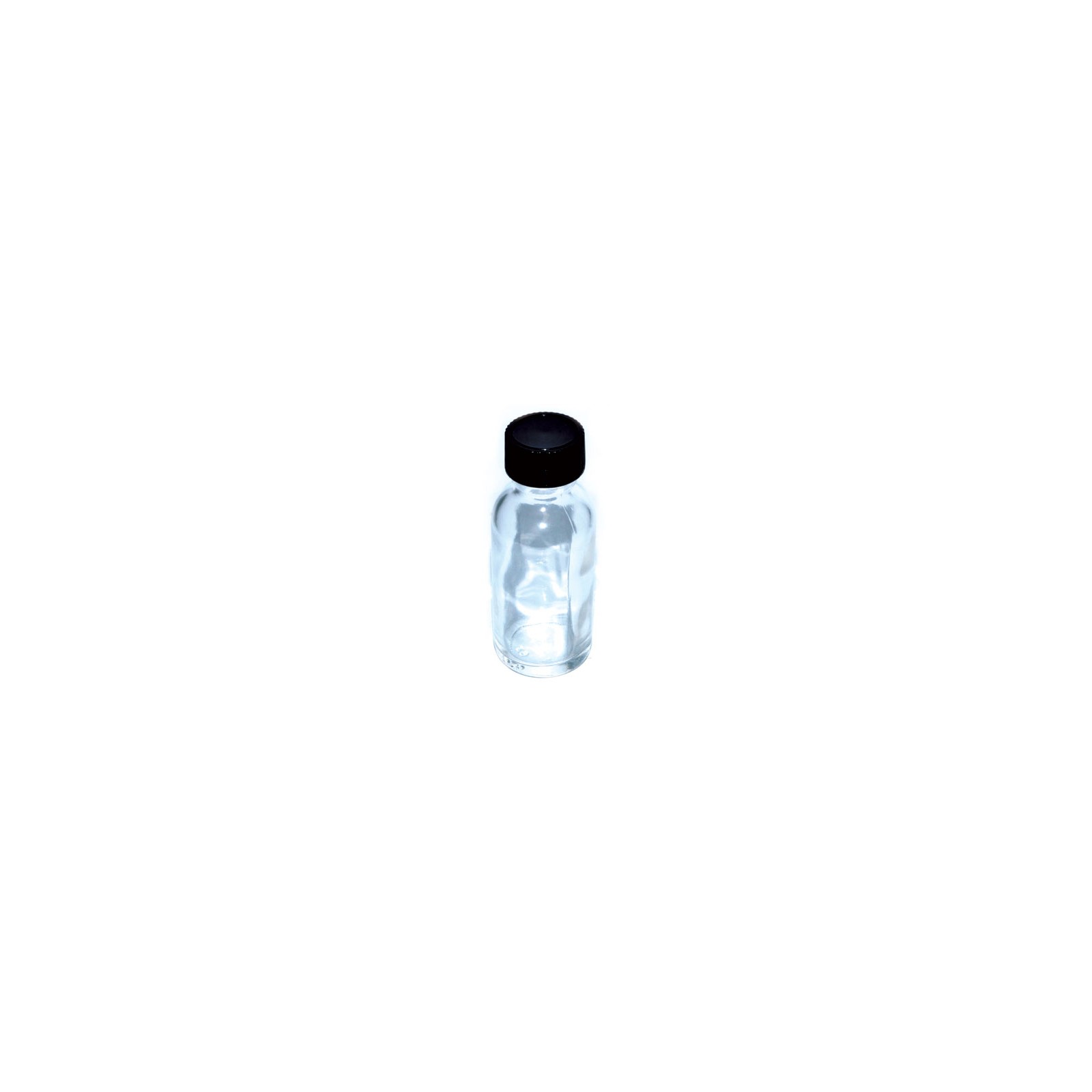 Clear Glass Bottle with Cap 1oz Storage