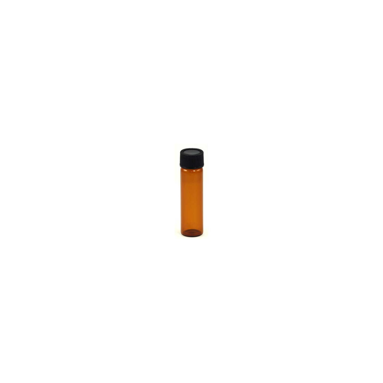 Round Amber Glass Bottle 2 Dram for Oil Storage