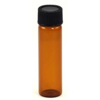 Round Amber Glass Bottle 2 Dram for Oil Storage