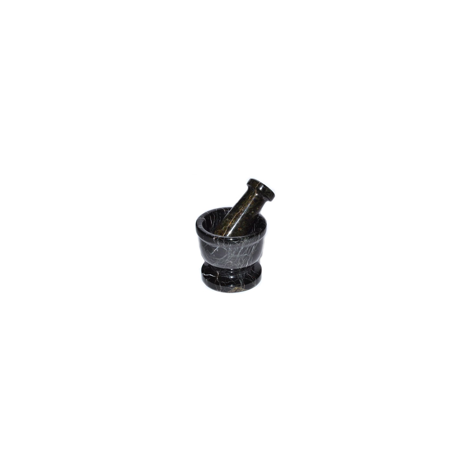 Black Zebra Mortar Pestle Set for Herbs