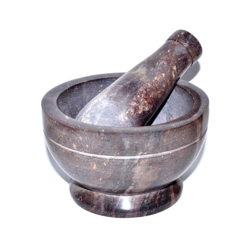 4 Inch Natural Soapstone Mortar and Pestle Set