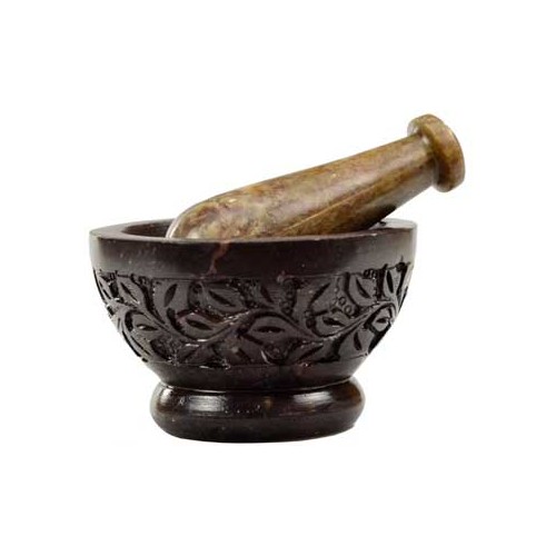 Flower Mortar & Pestle Set - Herbal Grinding Tool