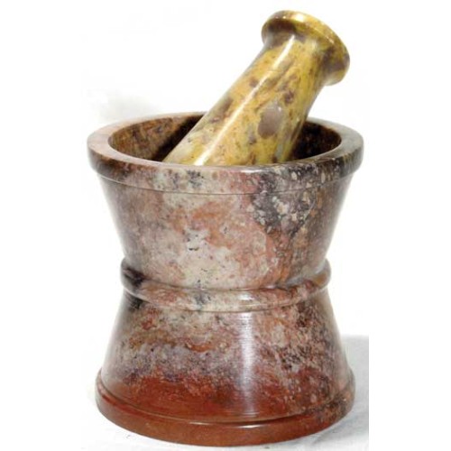 Traditional Soapstone Mortar Pestle Set for Grinding