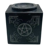 3" Square Pentagram Soapstone Diffuser for Essential Oils