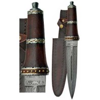 Dirk Wod Damascus Athame 13 3/4"