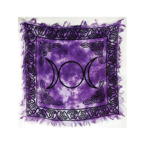 Mantel Altar Triple Luna Violeta 18\" x 18\"