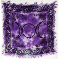 Triple Moon Altar Cloth Violet 18" x 18"