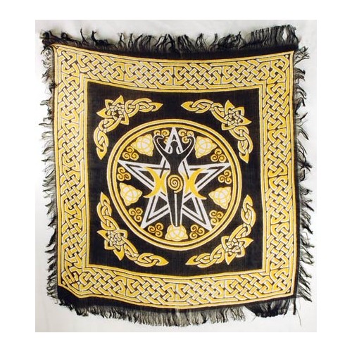 Pentagram Goddess Altar Cloth 18" x 18"