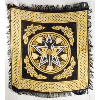 Pentagram Goddess Altar Cloth 18" x 18"