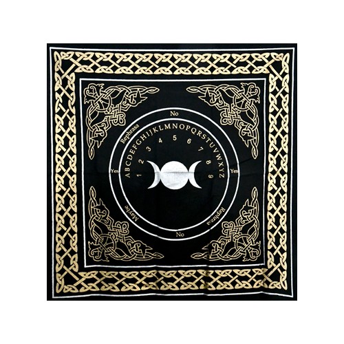 Triple Moon Pendulum Ouija Altar Cloth 24"x24"