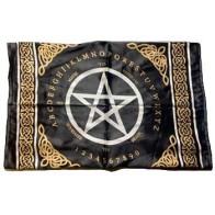 24x24 Ouija Altar Cloth with Pentagram