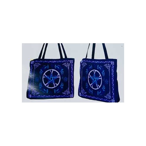 15.5 x 17.5 Cotton Pentagram Tote Bag