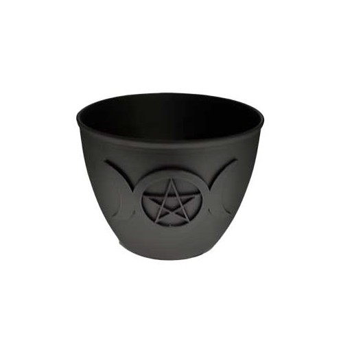 5" Triple Moon & Pentagram Bowl for Ritual Use