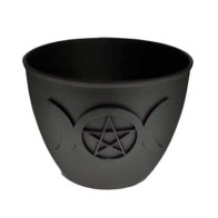 5" Triple Moon & Pentagram Bowl for Ritual Use