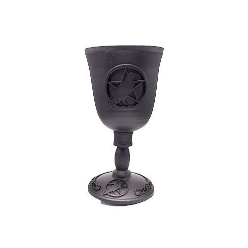 7 5/8" Pentagram Chalice with Bird