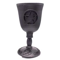 7 5/8" Pentagram Chalice with Bird