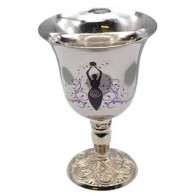 Goddess of Earth Chalice 4.75 inches - Stainless Steel