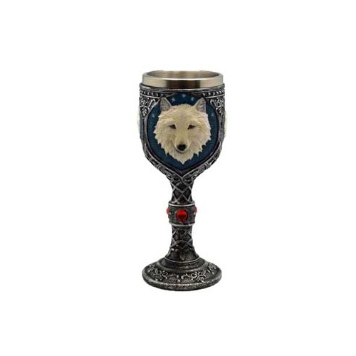 7.5 Inch White Wolf Chalice