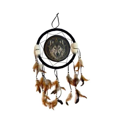 Wolf Dream Catcher (13 inches)