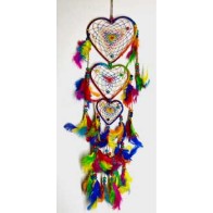 12" Rainbow Heart Dreamcatcher