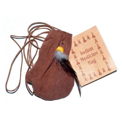 Brown Medicine Dream Bag 3" Native American Style