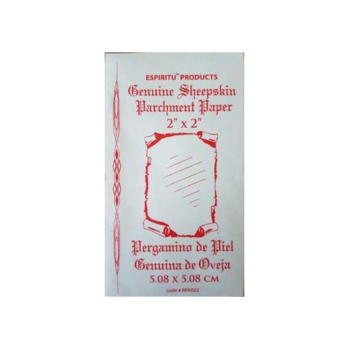 2" x 2" Sheep Skin Parchment Paper for Ritual Use