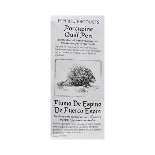 Pluma Estilográfica de Púa de Puercoespín para Ritual