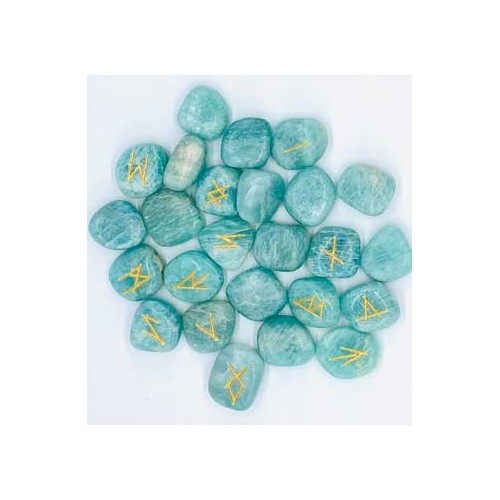 Amazonite Rune Set for Ritual Use