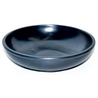 Black Stone Scrying Bowl and Smudge Pot