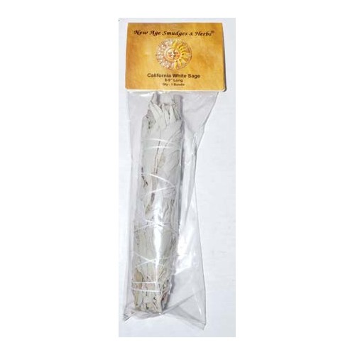 California White Sage Smudge Stick 7" for Cleansing