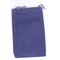 Blue Velveteen Pouch for Charms and Crystals