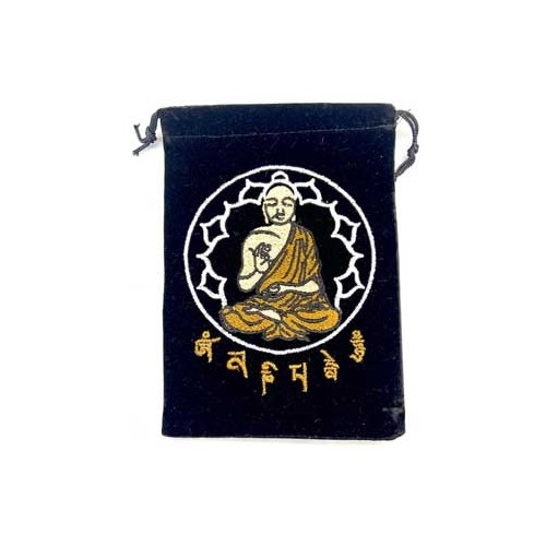 Set of 10 Buddha Velveteen Bags for Crystals and Charms