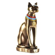 Bastet 9-Inch Bronze Statue for Protection