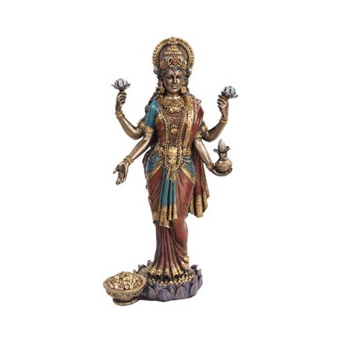 10" Lakshmi Figurine for Wealth and Prosperity