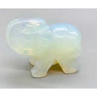 Opalite Elephant Figurines Set of 2