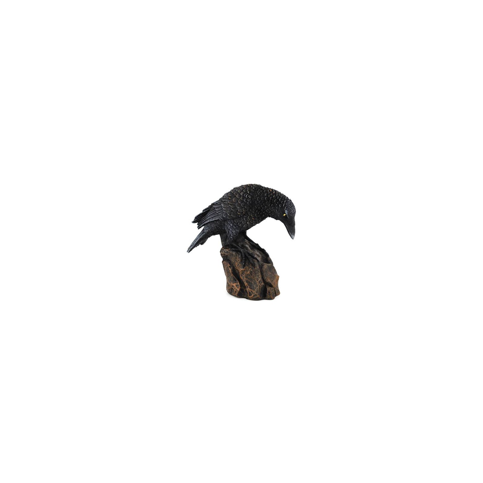 Downward Looking Raven 5 1/2 Inch Statue