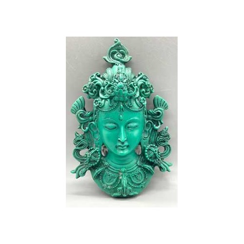 Tara Mask Sculpture 8 Inches for Spiritual Decor