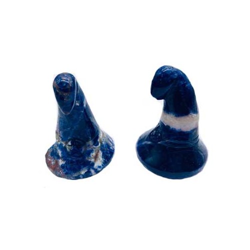 Set of 2 Sodalite Witch's Hats for Wellness