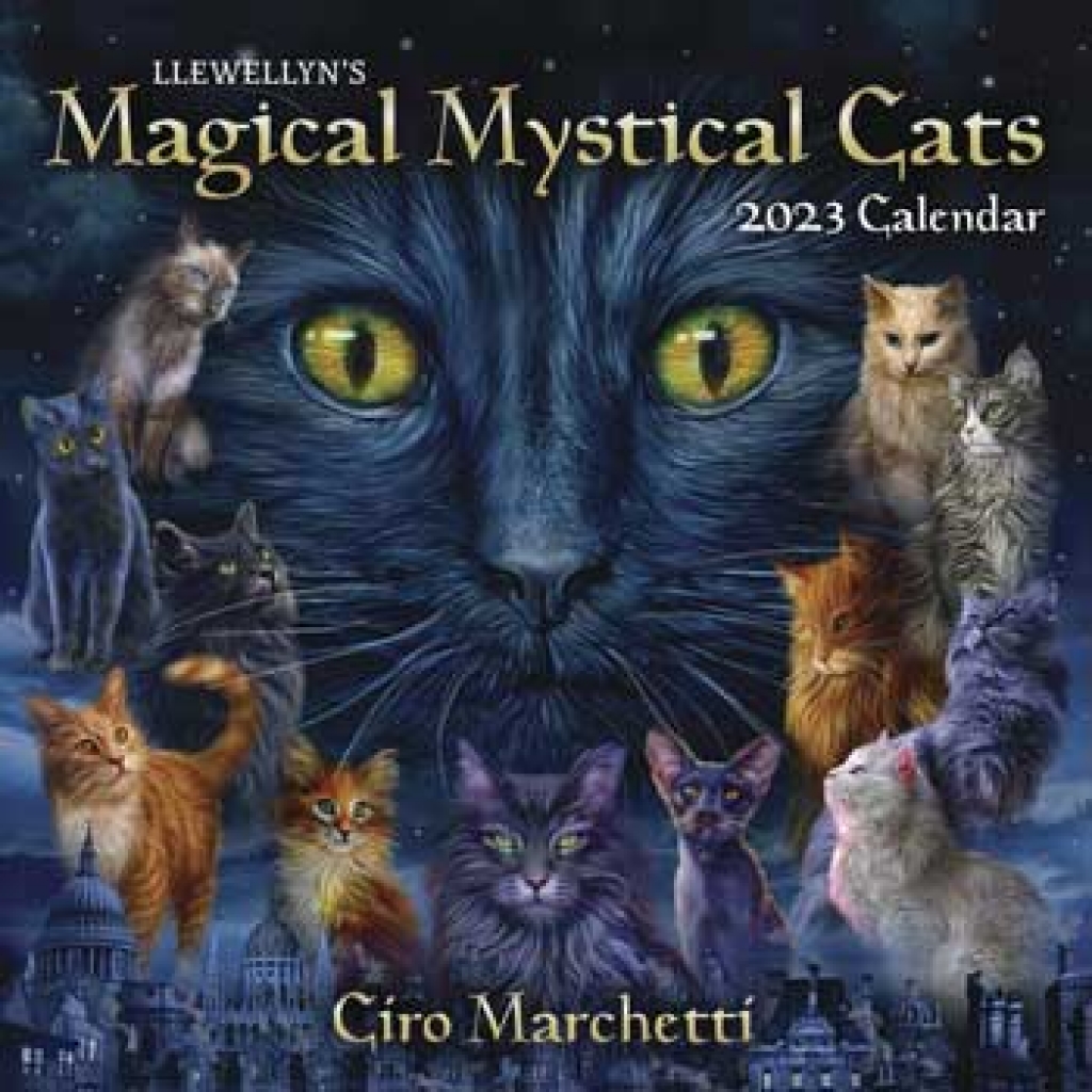 2023 Magical Mystical Cats Calendar by Llewellyn