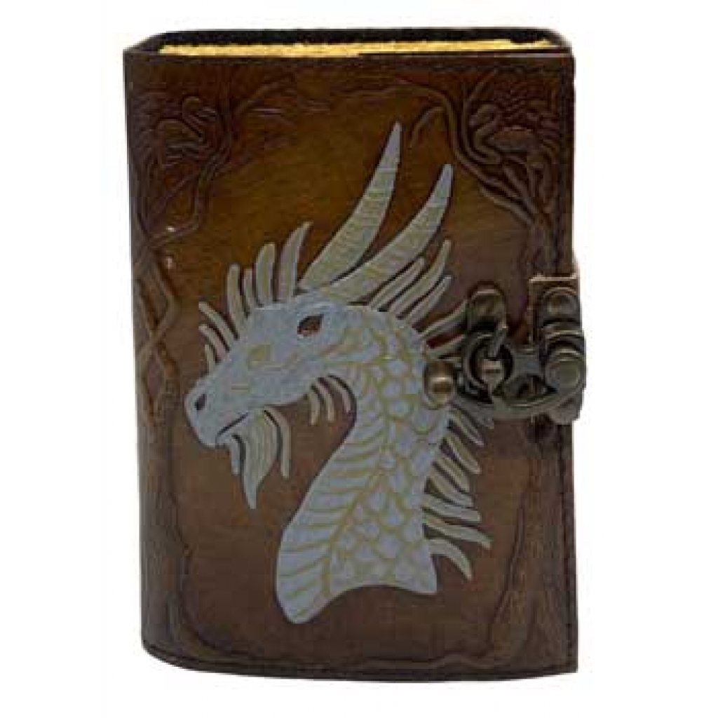 Dragon Aged Looking Paper Leather Journal with Latch