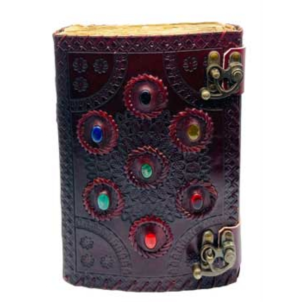 Chakra Decorative Leather Journal with Latch