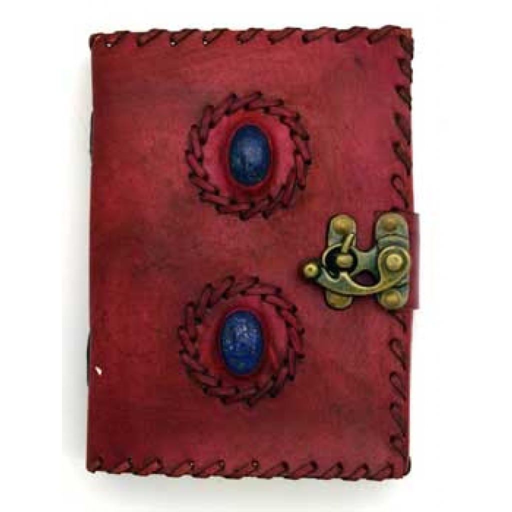 Lapis Stones Leather Blank Book with Latch - 2